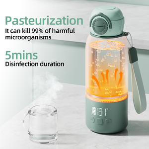 Chauffe-biberon portable rechargeable à température constante pour bébé, désinfection et pasteurisation rapides en 5 minutes, idéal pour les voyages - Product Image 5
