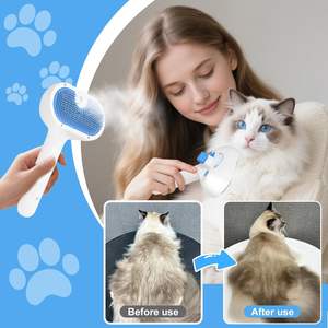 Cepillo Peine Masajeador a Vapor para Mascotas Gatos de Plástico para Aseo y Eliminación de Pelo - Product Image 5