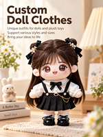 Vêtements de poupée personnalisés OEM ODM, tenues pour jouets en peluche, vêtements pour poupées BJD, costumes pour animaux en peluche, fabricant en gros