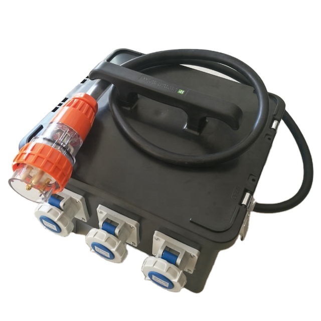32A 3 Phase Construction Outdoor Power Distribution Box for Stage Equipment