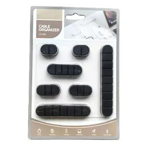 New Desktop Earphone Cable Clips Under Desk Cable Organizer Tray Silicone Phone Cable Holder Organizer