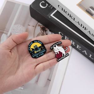 2023 va <span class=keywords><strong>bene</strong></span> sono Fine smalto Pin personalizzato divertente gatto squali spada spilla distintivo risvolto gattino animale gioielli regalo per bambini amici - Product Image 2