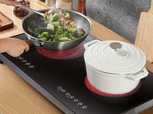 Table de cuisson à induction infrarouge haute puissance 1800W+2200W, 2 brûleurs, avec commande par capteur, cuisinière à induction céramique pour la maison - Product Image 6
