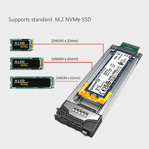 Unestech 1Bay M.2 NVMe PCIe 4.0 khay-ít SSD di động giá bao vây với slimisas SFF-8654 4i - Product Image 3
