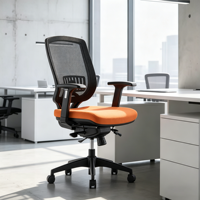 Chaise de bureau ergonomique à dossier en maille respirante, haute capacité de charge, réglable, pour le personnel de bureau