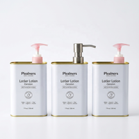 Boîte en acier inoxydable de 500 ml avec pompe à pression, boîtes métalliques carrées de qualité alimentaire pour l'emballage métallique, service OEM pour usine, Lata De Metal