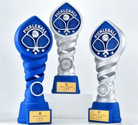 JINZUN Nouveau trophée de pickleball créatif en forme de moule, souvenir pour les compétitions sportives modernes populaires, médailles et trophées de pickleball