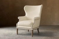 Fauteuil simple en bois et tissu de style nordique, confortable, pour salon, meubles de salon