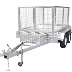 10*6 <span class=keywords><strong>8</strong></span>*5 galvanisé à chaud Double essieu boîte <span class=keywords><strong>remorque</strong></span> ferme Cage <span class=keywords><strong>remorque</strong></span> avec roues jockey - Product Image 4