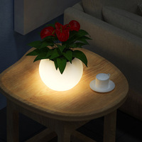 Pot de fleur lumineux intelligent contrôlé à distance Pot de fleur lumineux LED de plante verte imperméable créatif avec matière plastique