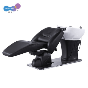 Ghế gội đầu điện 2 trong 1 với chậu gốm, chân đế thép không gỉ, chức năng sưởi ấm và massage, giường spa cho Lava Cabezas - Product Image 1