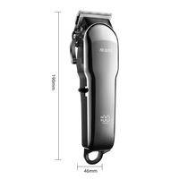 Tondeuse à cheveux professionnelle pour hommes, lame en acier inoxydable à 4 vitesses, autonomie de 120 minutes, tondeuse rechargeable avec écran LED
