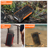 Haute 20000mAh banque d'énergie solaire centrale électrique étanche charge rapide câbles intégrés pour téléphones portables chargeur solaire Powerbanks
