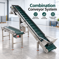 Convoyeur à bande plate commercial en acier inoxydable – Équipement de manutention compact pour l'organisation des flux de travail en usine