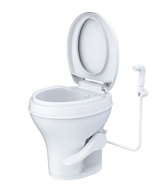 SEA FLO Siège et housse à fermeture en douceur Toilettes pour camping-car Siège de toilette pour camping-car Toilette blanche pour camping-car