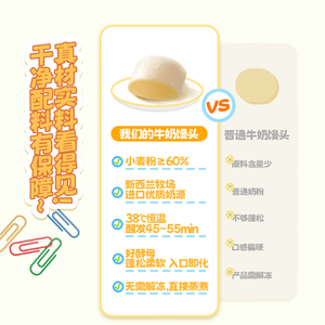 600g LIKOFU Mantou de Leche Congelado, Panecillos de Leche Esponjosos al Vapor, Práctico Pastel Cantonés para Desayuno, Venta al por Mayor para Tiendas de Comida Asiática - Product Image 6