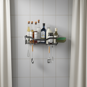 Organizador de Ducha de Acero Inoxidable, Adhesivo, de Pared, para Esquina, de un Solo Nivel, 18 Pulgadas de Ancho, Resistente al Óxido, para Baño - Product Image 2