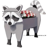 Pots de fleurs décoratifs transfrontaliers en forme d'animaux (chien, chat) pour l'art et l'artisanat de jardin, pots de semis - Beige, Noir - Vente en gros disponible en Chine