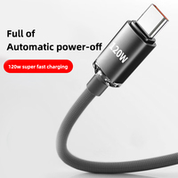 Câble USB C de haute qualité Type C 10A 120W câble de données de téléphone portable à charge rapide pour OPPO pour Xiaomi