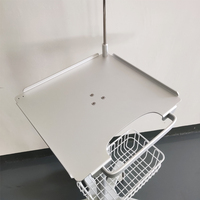Chariot utilitaire en aluminium haute résistance pour salle d'urgence avec roues verrouillables et panier