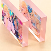 Briques acryliques transparentes holographiques numériques en époxy pour affichage de billets, souvenirs, photos, images, promotion et personnalisation