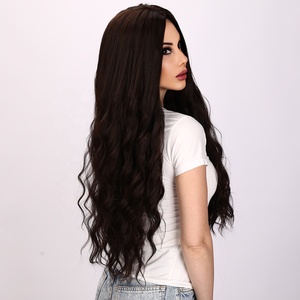 2023 Hot Bán Smilco Tóc Giả Thời Trang Châu Âu Và Mỹ Tóc Giả Màu Đen <span class=keywords><strong>L</strong></span>ượn Sóng Tóc Xoăn Phụ Nữ Tóc Giả Sm5036 - Product Image 4