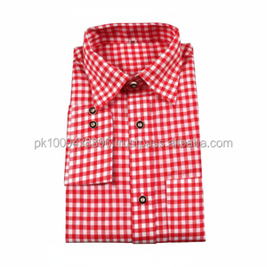 Trachten Hemden Traditional German <b>Shirt</b> Bavarian <b>Men</b> <b>Shirt</b> Oktoberfest Hemden <b>Men</b> Wear Checkered 100% Cotton Long Sleeve <b>Shirt</b> - Product Image 1