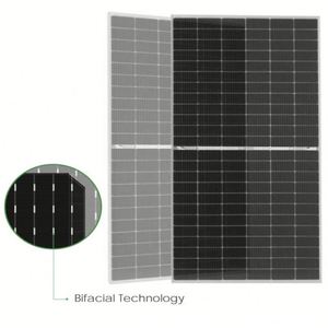 Panneau solaire bifacial Jinko Tiger Pro 530w 535watt 540w, panneau photovoltaïque de type P à demi-cellules avec feuille arrière transparente - Product Image 1