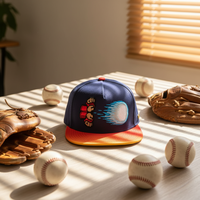 Casquette de baseball adulte GI Hip-Hop Street Dance de haute qualité, 6 panneaux, en coton peigné, avec lettres brodées, motif dessin animé, visière plate