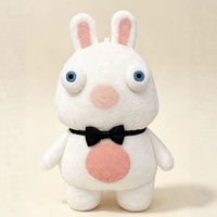 Peluche Lapin Drôle et Original, Mignonne, à Dents de Lapin Abstraites, Super Douce, Lavée, Style Anime, Cadeau d'Anniversaire pour Filles