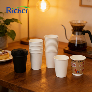Vasos de Papel Kraft Rígidos Personalizados al por Mayor para Bebidas Calientes y Frías en Restaurantes y Cafeterías - Product Image 4