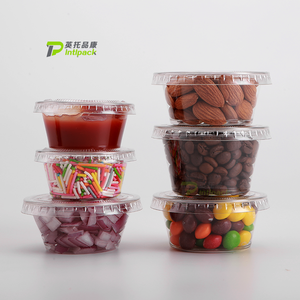 Kunden spezifische 0,75 Unzen 1 Unze 2 Unzen 3 Unzen 4 Unzen Portion Cup Kunststoff Einweg Deli Sauce Behälter mit Deckel - Product Image 5