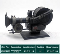 Modèle de caméra en métal en fer Vintage personnalisé, artisanat pour accessoires pour enfants, décoration de la maison, ornement, cinéma, projecteur, Film, décoration