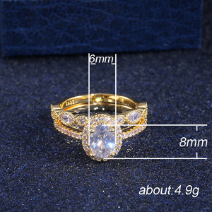 Anello Dorato per Donne, Gioiello Romantico Scintillante alla Moda, Vendita all'Ingrosso - Product Image 6