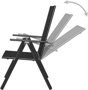 Chaises pliantes réglables de <span class=keywords><strong>chaise</strong></span> longue de jardin de 7 niveaux avec la capacité du cadre en acier 300LBS - Product Image 4