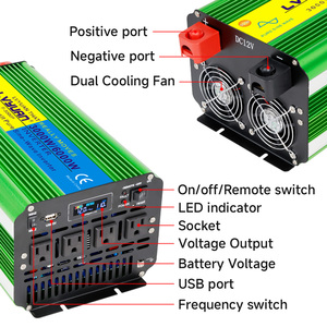 Lvyuan 6000 W 3000W 4000W 12V 24V 48V 60V DC 220V chuyển đổi AC biến tần tinh khiết Sine Wave 6000 Watt 12V đến 110V biến tần Onda Pura - Product Image 3