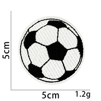 Patch en tissu polyester brodé sur le thème du football pour vêtements, sacs et bagages - Réparation de trous multi-formes