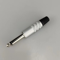 Prise mâle TS 1/4 pouce 6,35 mm plaquée or, connecteur audio métallique pour amplificateur de guitare, mixeur, réparation de câbles DIY