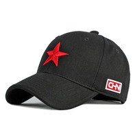 Nueva Gorra de Béisbol Deportiva Casual con Protección Solar, 100% Algodón, Ajustable, Unisex, Parte Superior Rígida, Bordado Personalizado con Estrella de Cinco Puntas China
