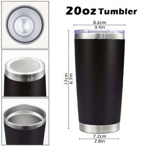 Purple Tumbler 20 Ounce Stainless Steel Insulated Double Wall Vacuum Powder Coated Matte Leak Proof <b>Cup</b> Tumble ASM25 - Product Image 3