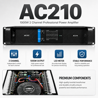 Amplificateur de puissance professionnel 2 canaux 1000W classe H 4/8 ohms, haut-parleur de subwoofer DJ haute puissance avec audio haute résolution