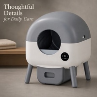 Bac à litière intelligent pour chat avec contrôle Wi-Fi, entièrement automatique, extra-large, anti-éclaboussures, design fermé, autonettoyant, en plastique ABS, pour animaux de compagnie