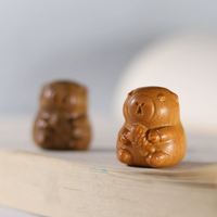 WD072 Gantungan Figurine Hewan Capybara Imut dan Gemuk, Pesona Kayu Warna-warni, Aksesori Perhiasan Sehari-hari