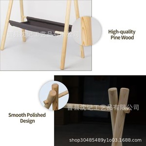 Wooden Folding <b>Clothes</b> <b>Rack</b> For Pets And Children Multifunctional Storage With Shelf Small Size Portable Design - Product Image 2