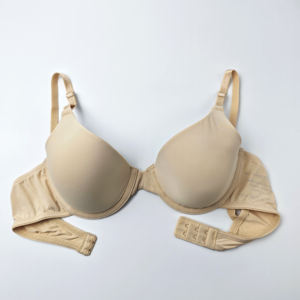 Sujetador con aros para mujer, color liso, sin costuras, transpirable y ajustable, sujetadores suaves para verano, ropa interior de tela suave, estilo crema - Product Image 1