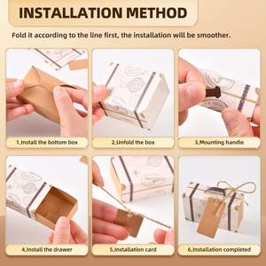 ที่กําหนดเองมินิกระเป๋าเดินทางวาเลนไทน์Candyเพื่อนเจ้าสาวพับงานแต่งงานVINTAGEกระดาษคราฟท์กล่องของขวัญพร้อมแท็กและเชือกเกลียว - Product Image 4