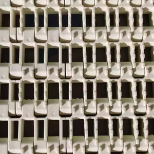 Piastre a catena in plastica antiscivolo a griglia piatta 1700 serie Anti-scivolo nastro trasportatore modulare a nastro trasportatore con trasmissione a nastro catena a maglia - Product Image 6