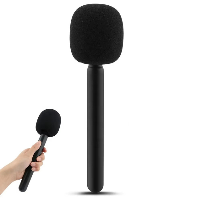 Handheld Adapter Lightweight With Foam Interview Microphone Handle TV Reporter Wireless Cold Shoe Indoor Outdoor Fit for Rode Go