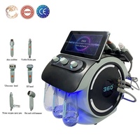 Appareil de beauté hydro-oxygène à bulles fines pour le nettoyage du visage, avec caméra 360°, éliminateur de points noirs visuel, dermabrasion à l'eau H2O2