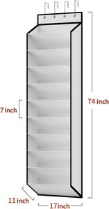 Foldable Over the Door <b>Shoe</b> Organizer Large Deep Pockets Hanging Closet <b>Shoe</b> <b>Storage</b> - Product Image 3